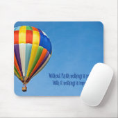 luchtballon met warme lucht, geloofsopgave muismat (Met muis)