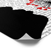 Luchtballon met warme lucht, voorzien van een stoo poster (Hoek)