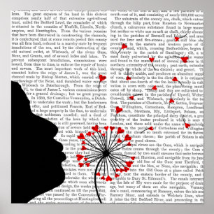 Luchtballon met warme lucht, voorzien van een stoo poster