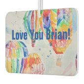 Luchtballon Naam Waterverf auto Luchtverfrisser (Links)