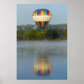 Luchtballon over de rivier poster (Voorkant)