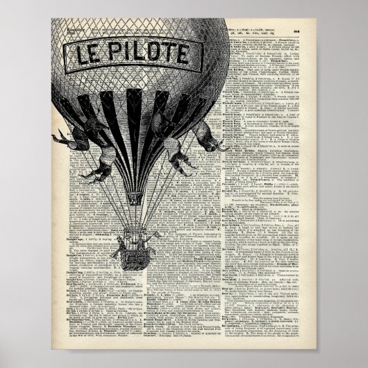 luchtballon poster (Voorkant)