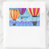 luchtballon rechthoekige sticker (Tas)