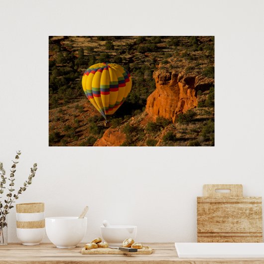 Luchtballon, Red Rock, Coconino National Poster (Keuken)