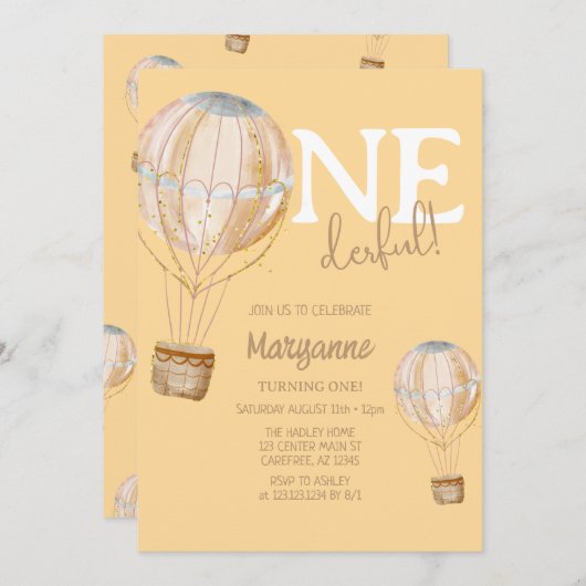 Luchtballon: rond 10 dagen kaart (Voorkant / Achterkant)