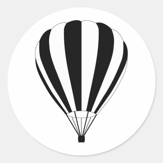 luchtballon ronde sticker (Voorkant)