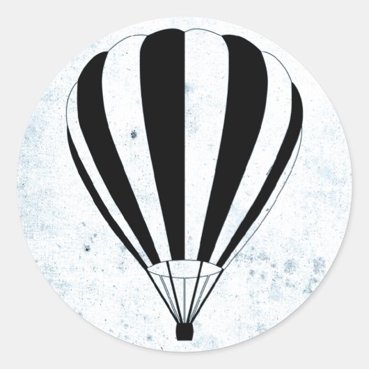 luchtballon ronde sticker (Voorkant)