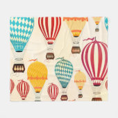 Luchtballon: speels patroonontwerp. fleece deken (Voorkant (Horizontaal))