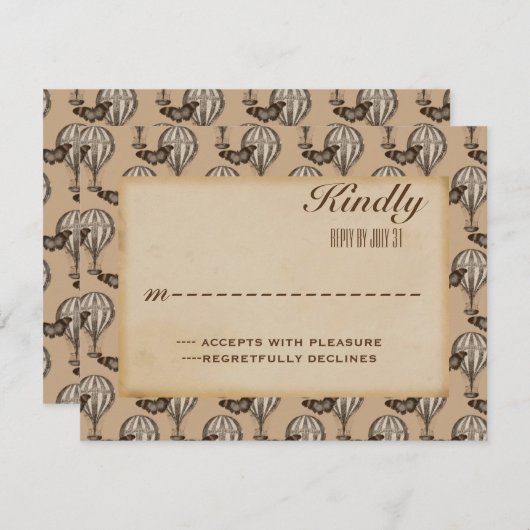 luchtballon Tan RSVP (Voorkant / Achterkant)