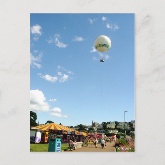 Luchtballon, Torquay Briefkaart (Voorkant)