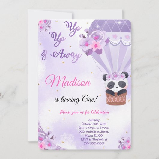 Luchtballon Uitnodigingen (Voorkant)