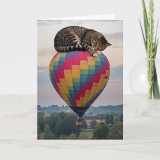 luchtballon van Tabby Kaart (Voorkant)