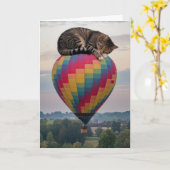 luchtballon van Tabby Kaart (Gele Bloem)