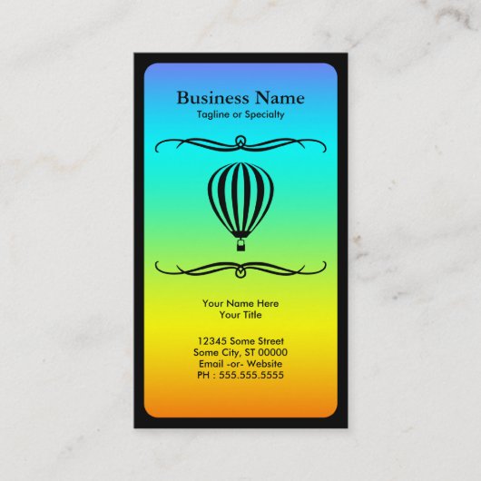 luchtballon visitekaartje (Voorkant)