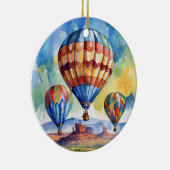 Luchtballon Zuidwest Arizona Waterverf Keramisch Ornament (Rechts)