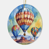 Luchtballon Zuidwest Arizona Waterverf Keramisch Ornament (Links)