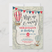  luchtballonavontuur 1e verjaardag kaart (Voorkant)