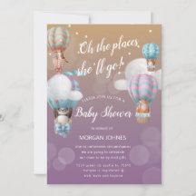 luchtballondieren Baby shower per post uitnodiging