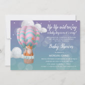 luchtballondieren Baby shower per post uitnodiging (Voorkant)