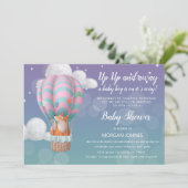 luchtballondieren Baby shower per post uitnodiging (Staand voorkant)