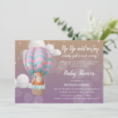 luchtballondieren Baby shower per post uitnodiging (Staand voorkant)