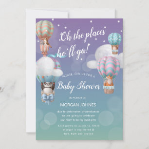 luchtballondieren Baby shower per post uitnodiging