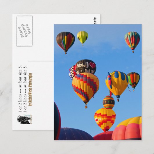Luchtballonnen 6788 die stijgen briefkaart (Voorkant / Achterkant)