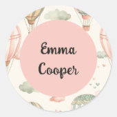 Luchtballonnen Adventure Kinderen Ronde Sticker (Voorkant)