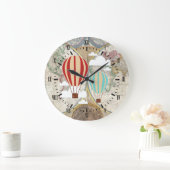  luchtballonnen Antiek Wereldkaart Grote Klok (Huis)