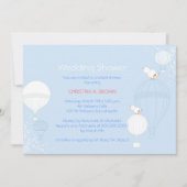 Luchtballonnen Baby Blue Vrijgezellenfeest Kaart (Voorkant)