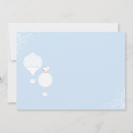 Luchtballonnen Baby Blue Vrijgezellenfeest Kaart (Achterkant)