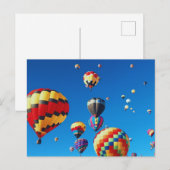 Luchtballonnen blauwe hemel briefkaart (Voorkant / Achterkant)