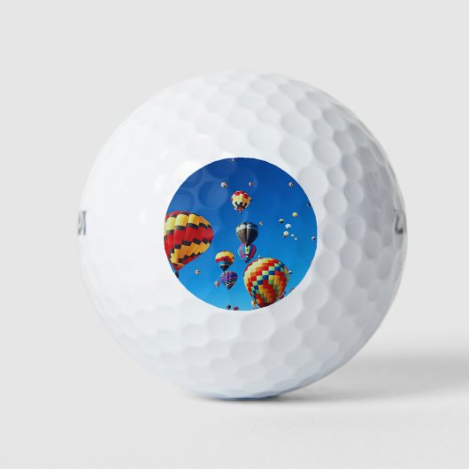 Luchtballonnen blauwe hemel golfballen (Voorkant)