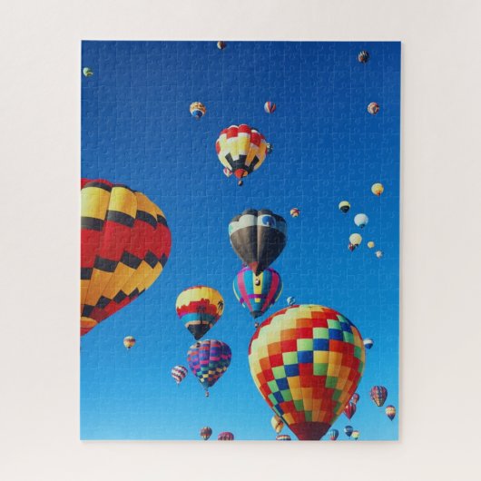Luchtballonnen blauwe hemel legpuzzel (Verticaal)