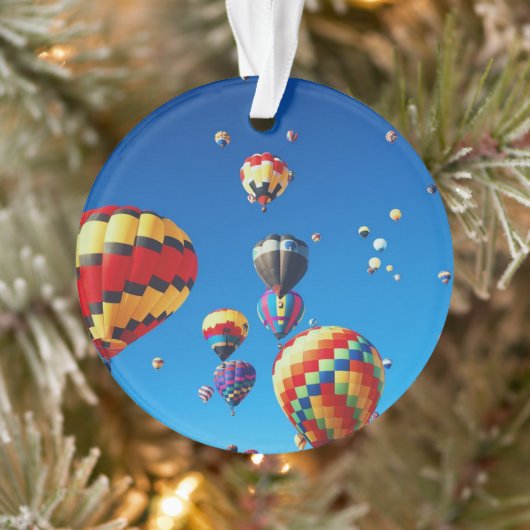 Luchtballonnen blauwe hemel ornament (Boom)