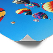 Luchtballonnen blauwe hemel poster (Hoek)