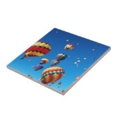 Luchtballonnen blauwe hemel tegeltje (Zijkant)