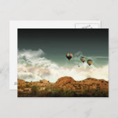 Luchtballonnen boven bergen briefkaart (Voorkant / Achterkant)