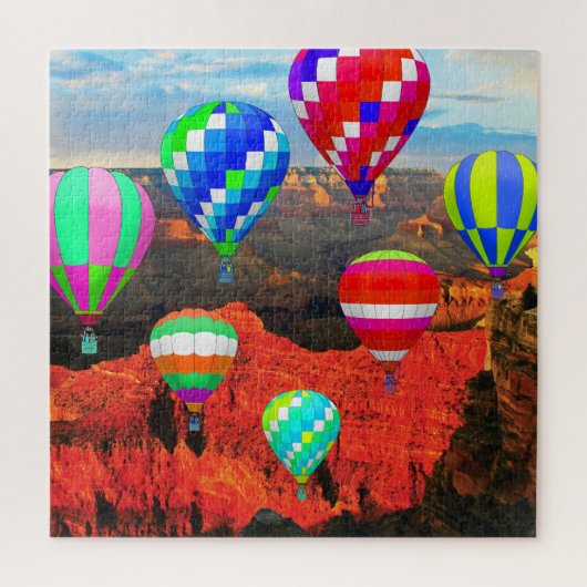 Luchtballonnen boven de Grand Canyon Legpuzzel (Verticaal)
