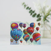 Luchtballonnen Briefkaart (Staand voorkant)