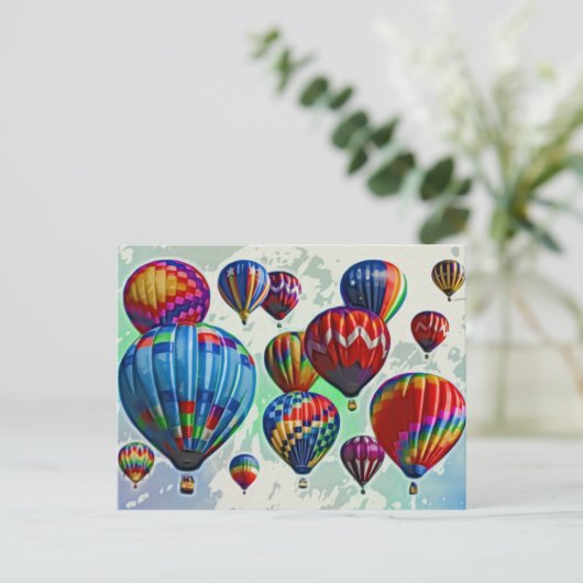 Luchtballonnen Briefkaart (Staand voorkant)
