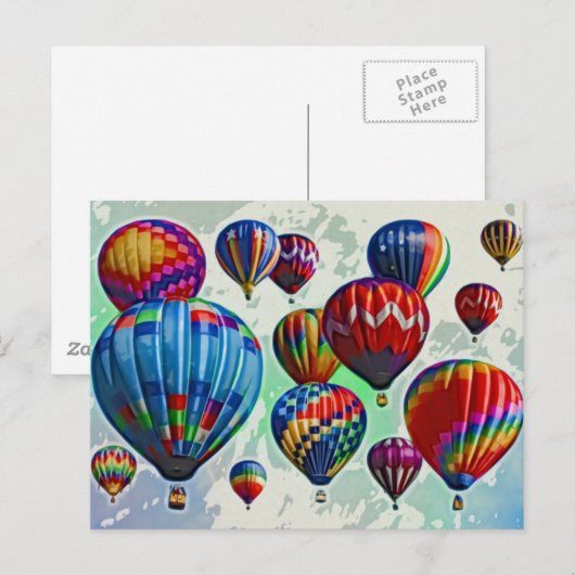 Luchtballonnen Briefkaart (Voorkant / Achterkant)