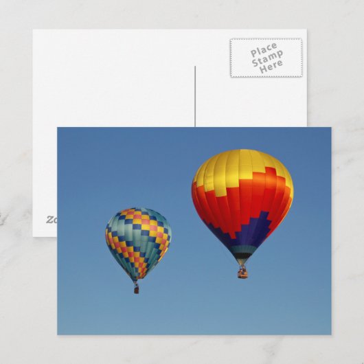 Luchtballonnen. Briefkaart (Voorkant / Achterkant)