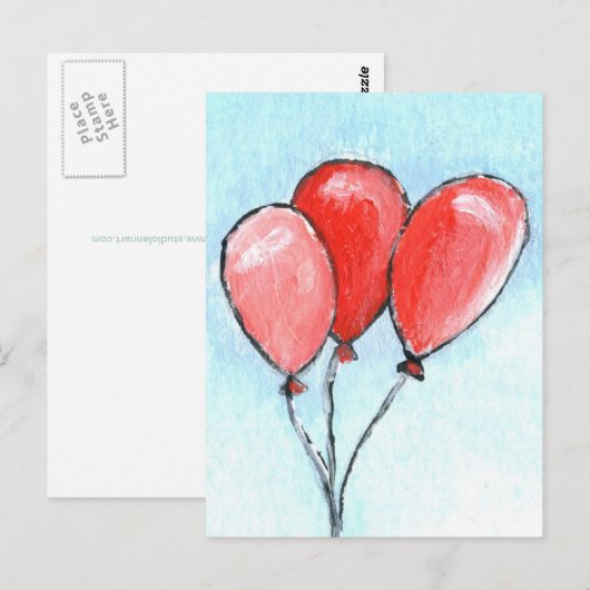 Luchtballonnen Briefkaart (Voorkant / Achterkant)