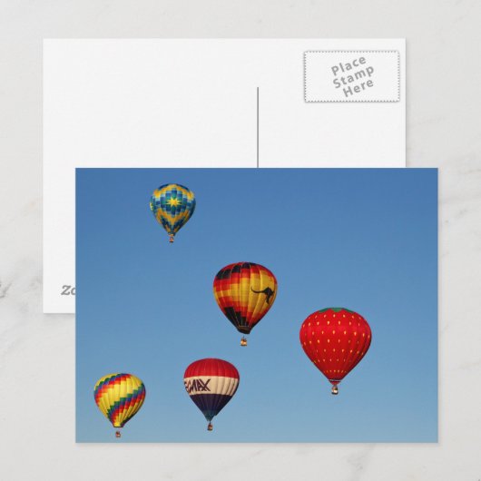 Luchtballonnen Briefkaart (Voorkant / Achterkant)