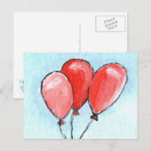 Luchtballonnen Briefkaart (Voorkant / Achterkant)