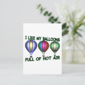 Luchtballonnen Briefkaart (Staand voorkant)