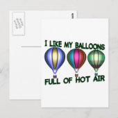 Luchtballonnen Briefkaart (Voorkant / Achterkant)