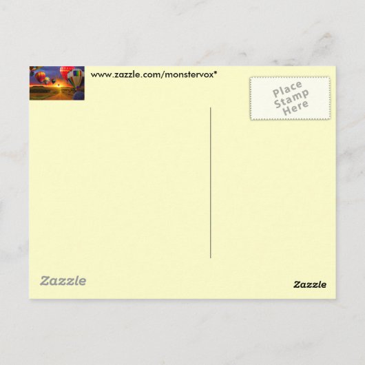 Luchtballonnen Briefkaart (Achterkant)