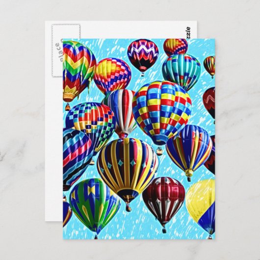 Luchtballonnen Briefkaart (Voorkant / Achterkant)